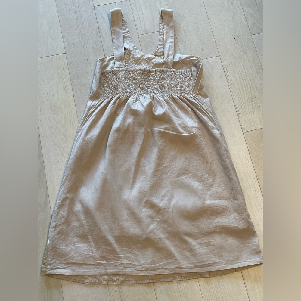 Embroidered Tan Slip Dress Size S - Picture 2 of 6